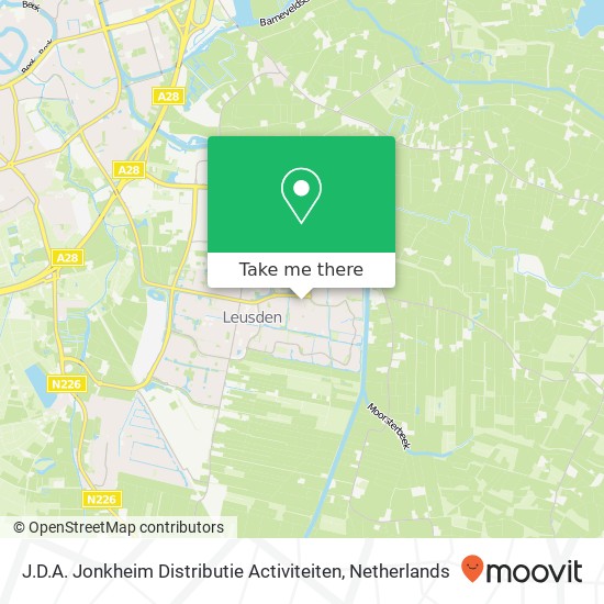 J.D.A. Jonkheim Distributie Activiteiten kaart