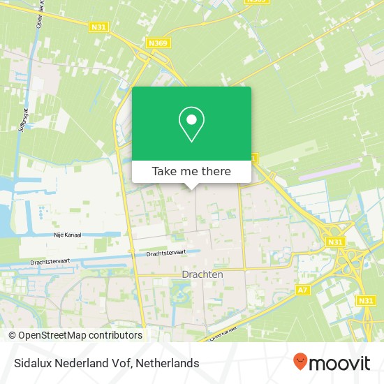 Sidalux Nederland Vof kaart