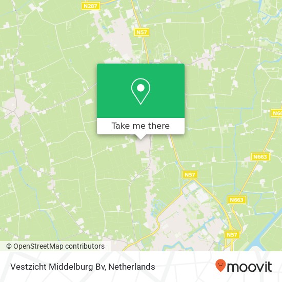 Vestzicht Middelburg Bv kaart