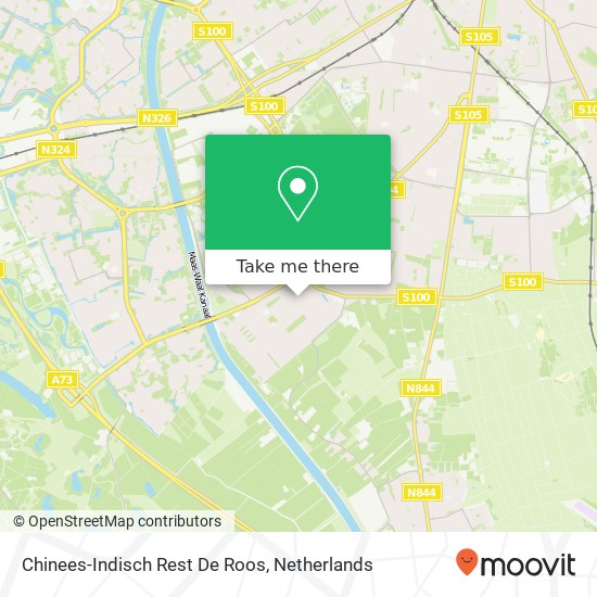 Chinees-Indisch Rest De Roos kaart