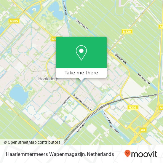 Haarlemmermeers Wapenmagazijn kaart