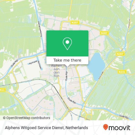 Alphens Witgoed Service Dienst kaart