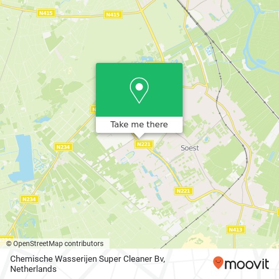 Chemische Wasserijen Super Cleaner Bv kaart