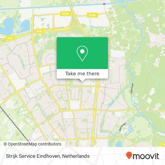 Strijk Service Eindhoven kaart