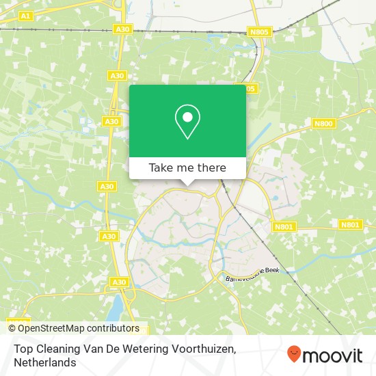 Top Cleaning Van De Wetering Voorthuizen kaart