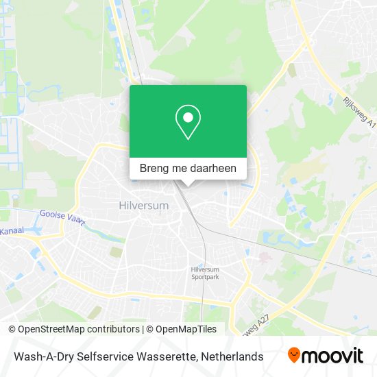 Wash-A-Dry Selfservice Wasserette kaart