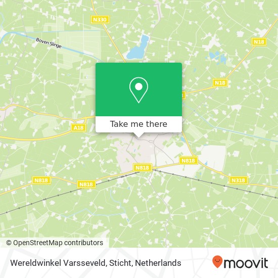 Wereldwinkel Varsseveld, Sticht kaart