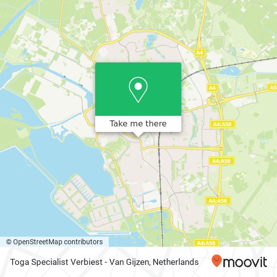 Toga Specialist Verbiest - Van Gijzen kaart