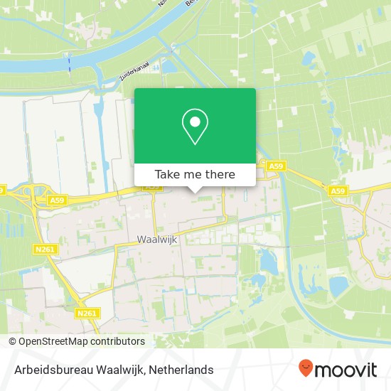 Arbeidsbureau Waalwijk kaart