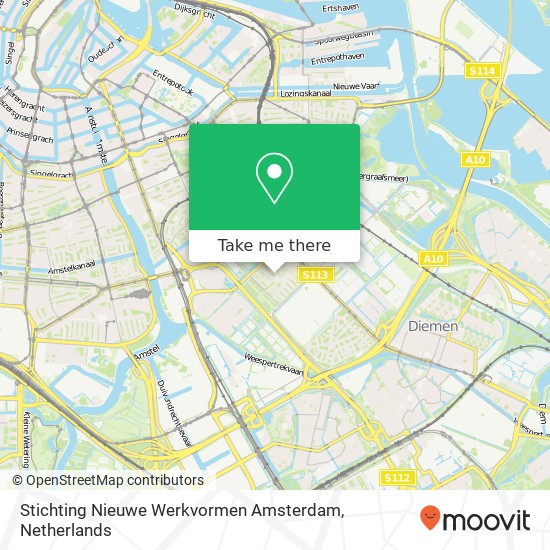 Stichting Nieuwe Werkvormen Amsterdam kaart