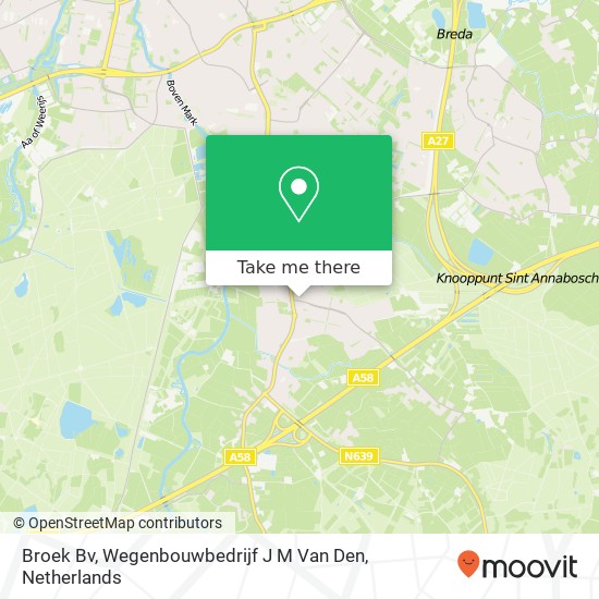 Broek Bv, Wegenbouwbedrijf J M Van Den kaart
