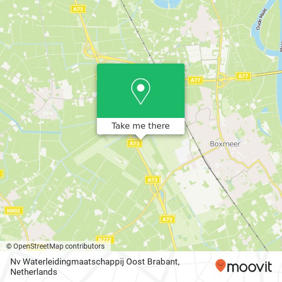 Nv Waterleidingmaatschappij Oost Brabant kaart