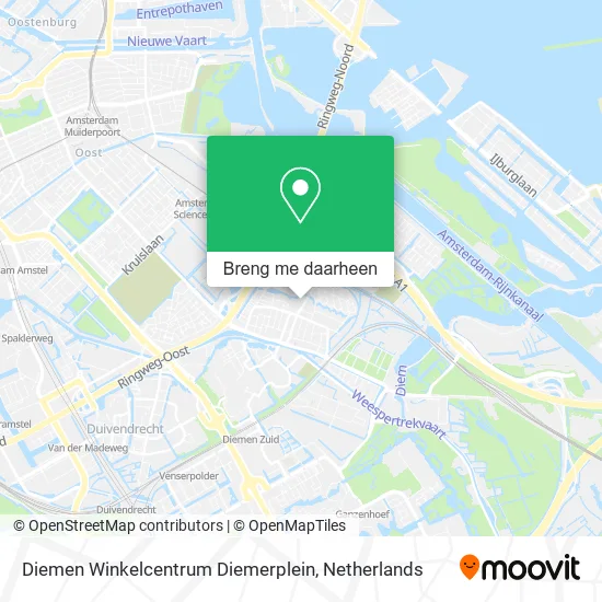 Diemen Winkelcentrum Diemerplein kaart