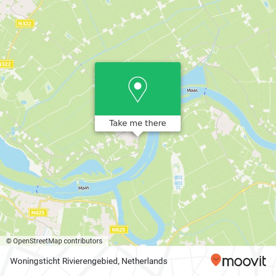 Woningsticht Rivierengebied kaart