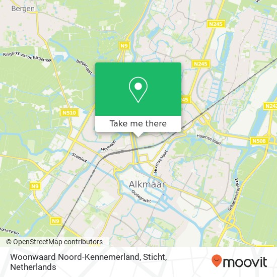 Woonwaard Noord-Kennemerland, Sticht kaart