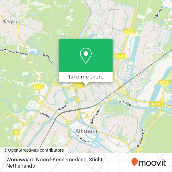 Woonwaard Noord-Kennemerland, Sticht kaart
