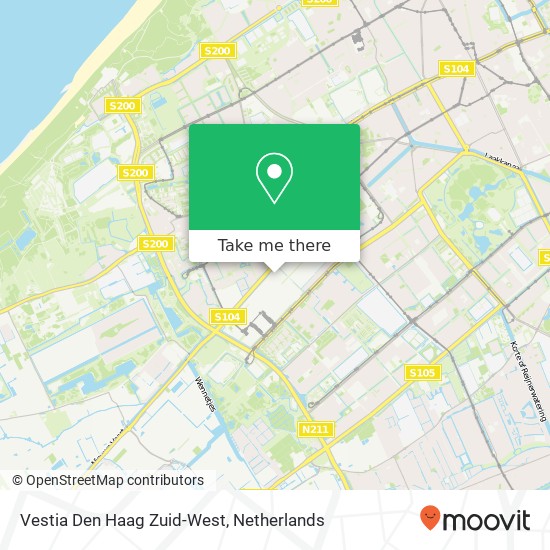 Vestia Den Haag Zuid-West kaart