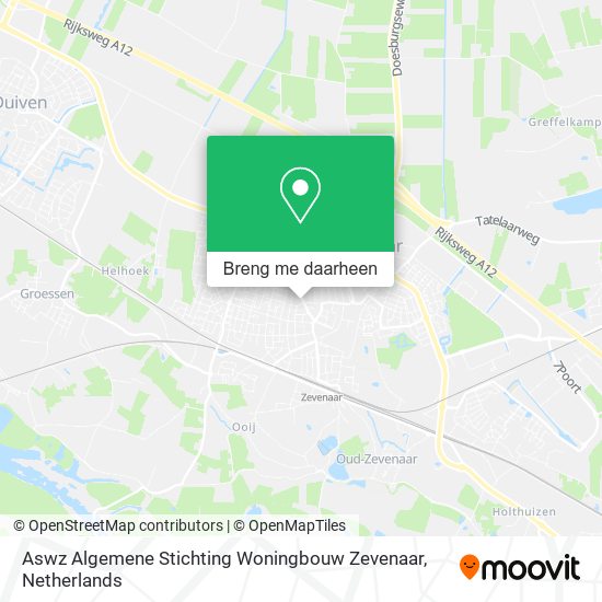 Aswz Algemene Stichting Woningbouw Zevenaar kaart