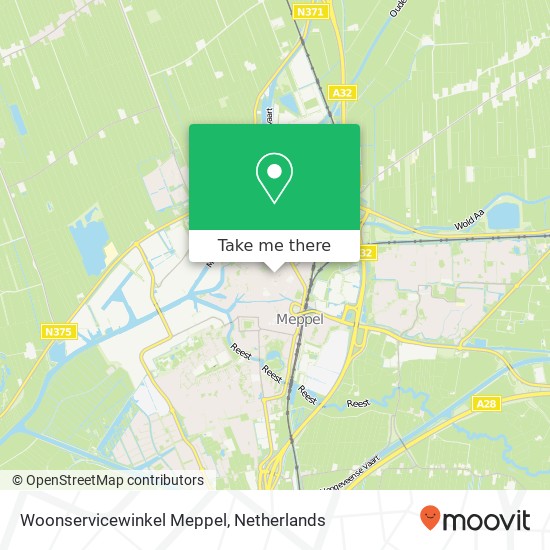 Woonservicewinkel Meppel kaart