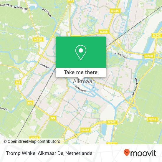 Tromp Winkel Alkmaar De kaart