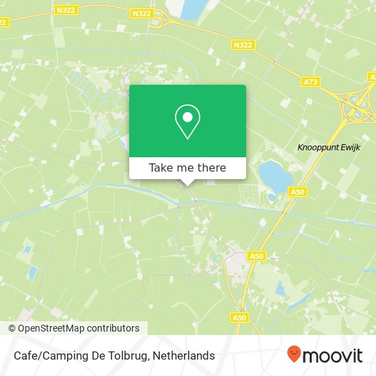 Cafe/Camping De Tolbrug kaart