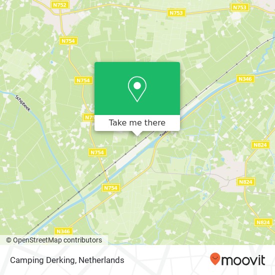 Camping Derking kaart