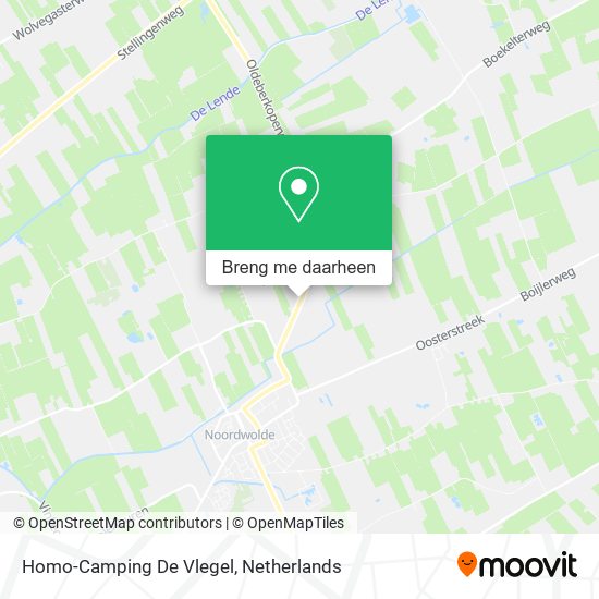 Homo-Camping De Vlegel kaart