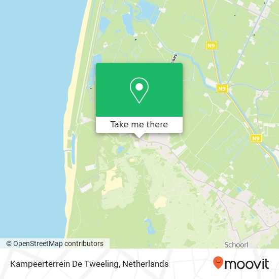 Kampeerterrein De Tweeling kaart