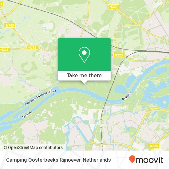 Camping Oosterbeeks Rijnoever kaart
