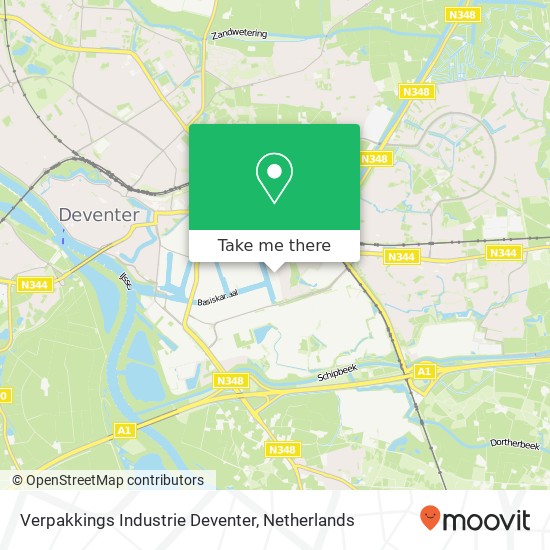 Verpakkings Industrie Deventer kaart