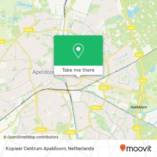 Kopieer Centrum Apeldoorn kaart