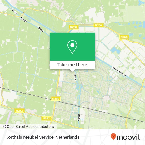 Korthals Meubel Service kaart