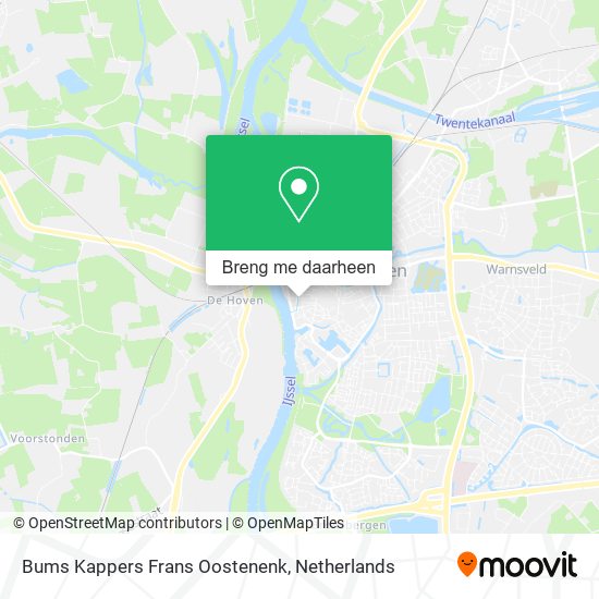 Bums Kappers Frans Oostenenk kaart