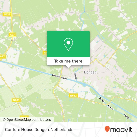 Coiffure House Dongen kaart