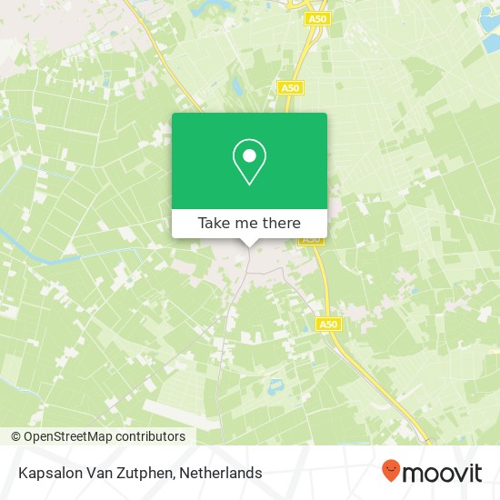 Kapsalon Van Zutphen kaart