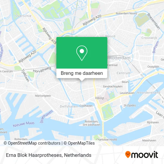 Erna Blok Haarprotheses kaart