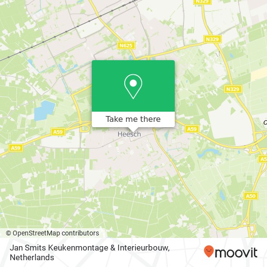 Jan Smits Keukenmontage & Interieurbouw kaart