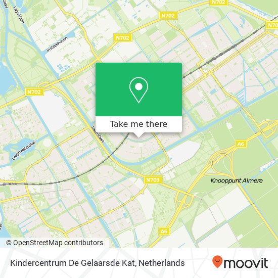 Kindercentrum De Gelaarsde Kat kaart