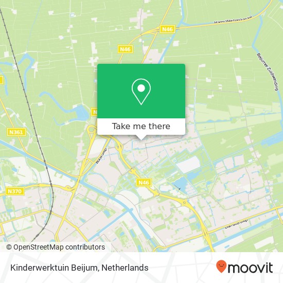 Kinderwerktuin Beijum kaart