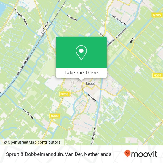 Spruit & Dobbelmannduin, Van Der kaart