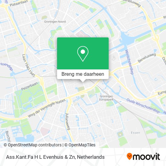 Ass.Kant.Fa H L Evenhuis & Zn kaart