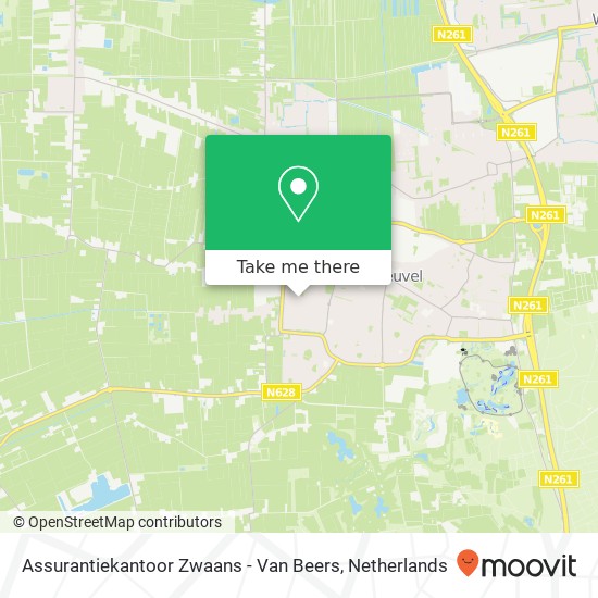 Assurantiekantoor Zwaans - Van Beers kaart