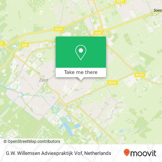 G.W. Willemsen Adviespraktijk Vof kaart