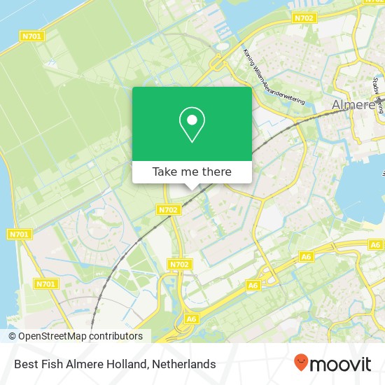 Best Fish Almere Holland kaart