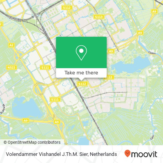 Volendammer Vishandel J.Th.M. Sier kaart