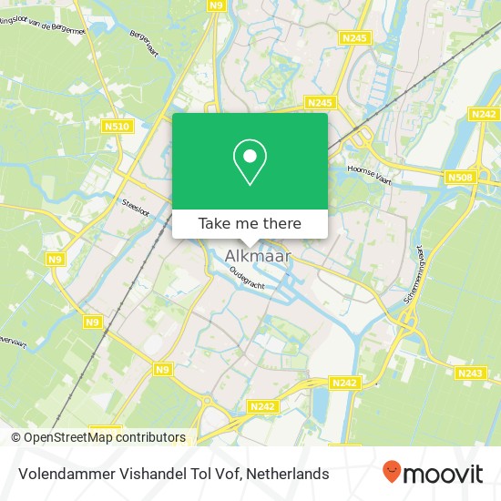 Volendammer Vishandel Tol Vof kaart