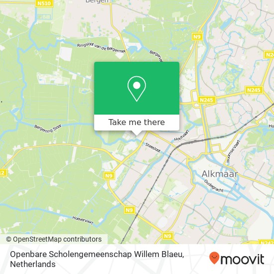 Openbare Scholengemeenschap Willem Blaeu kaart