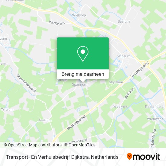 Transport- En Verhuisbedrijf Dijkstra kaart