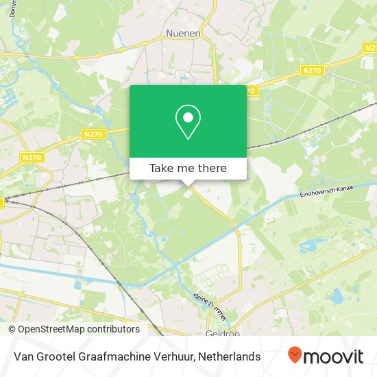 Van Grootel Graafmachine Verhuur kaart