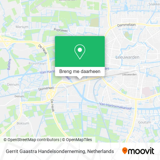 Gerrit Gaastra Handelsonderneming kaart
